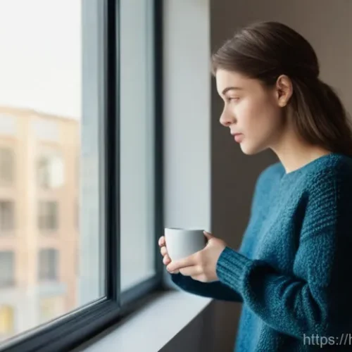 다발성 경화증 증상과 관리 - **Prompt 1: The Subtle Shift**
    A young woman in her late 20s, wearing comfortable everyday cloth...