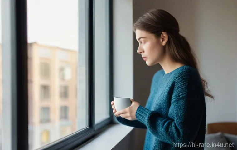 다발성 경화증 증상과 관리 - **Prompt 1: The Subtle Shift**
    A young woman in her late 20s, wearing comfortable everyday cloth...